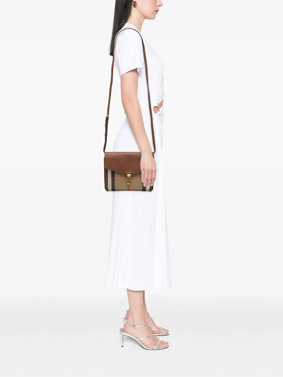 2000-2017 Small Leather and House Check Canvas Derby Macken crossbody bag 2