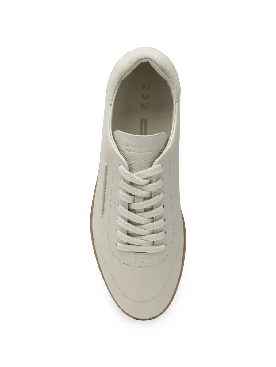 white leather 232 sneakers 3