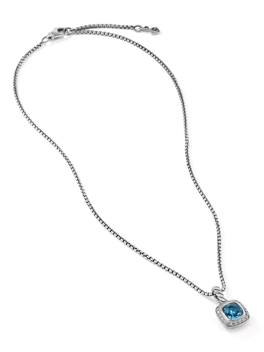 серебряное колье Petite Albion с бриллиантами (7 мм) 2