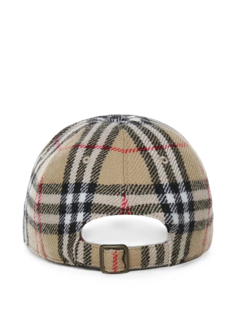 Check wool baseball cap 2