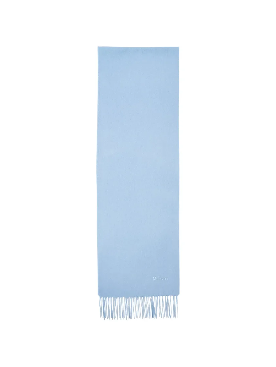 embroidered-logo fringed-hem scarf 2