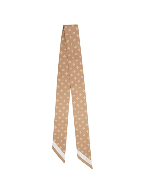 logo-print skinny scarf