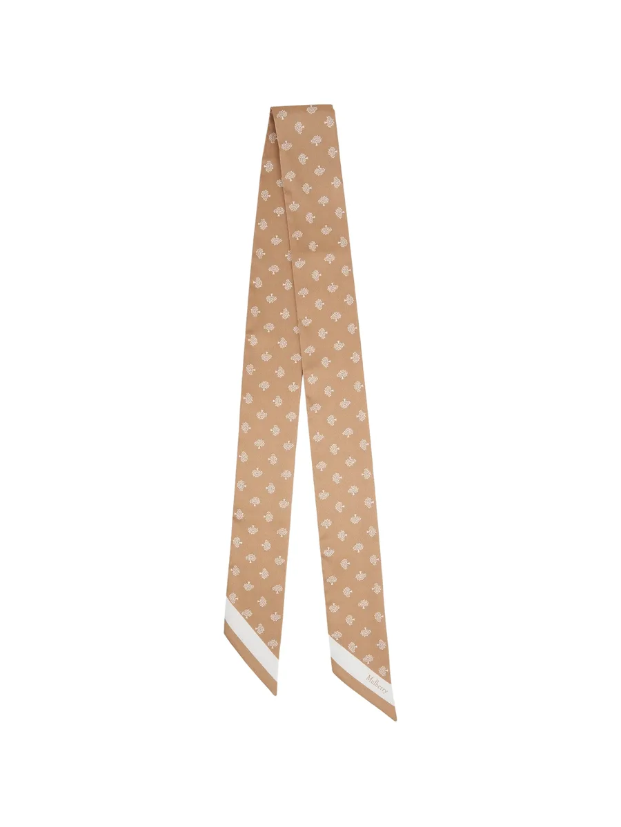 logo-print skinny scarf 1