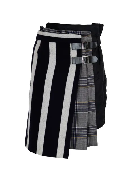 buckled midi skirt
