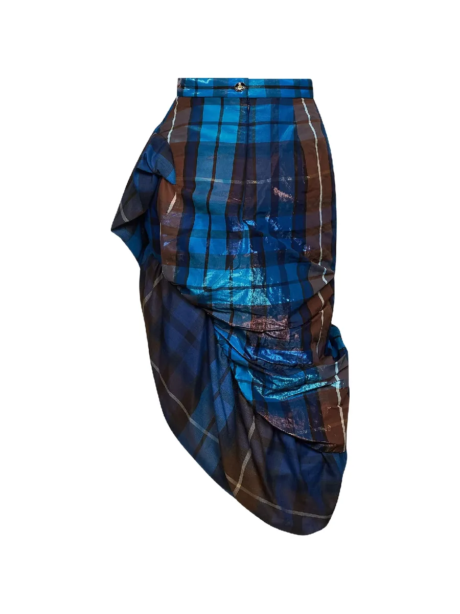 Marilyn buchanan tartan ruffled midi skirt 1