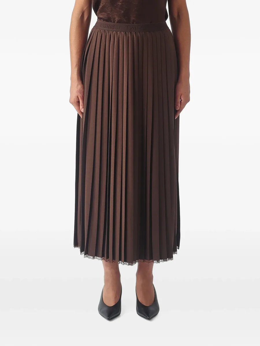 lace-trimmed pleated skirt 1
