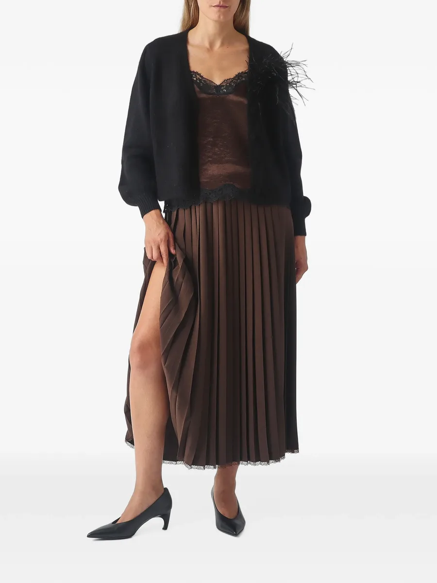 lace-trimmed pleated skirt 2