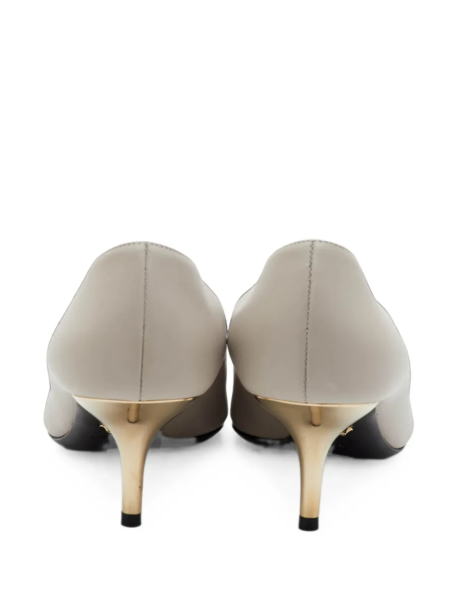 Medusa plaque pointed-toe pumps 3