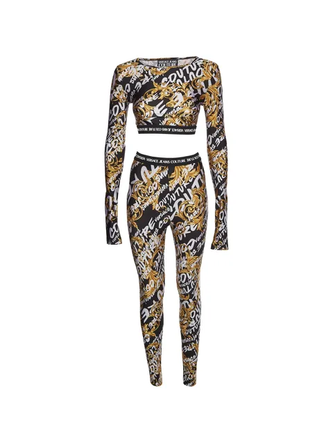 barocco-print leggings set (set of two)
