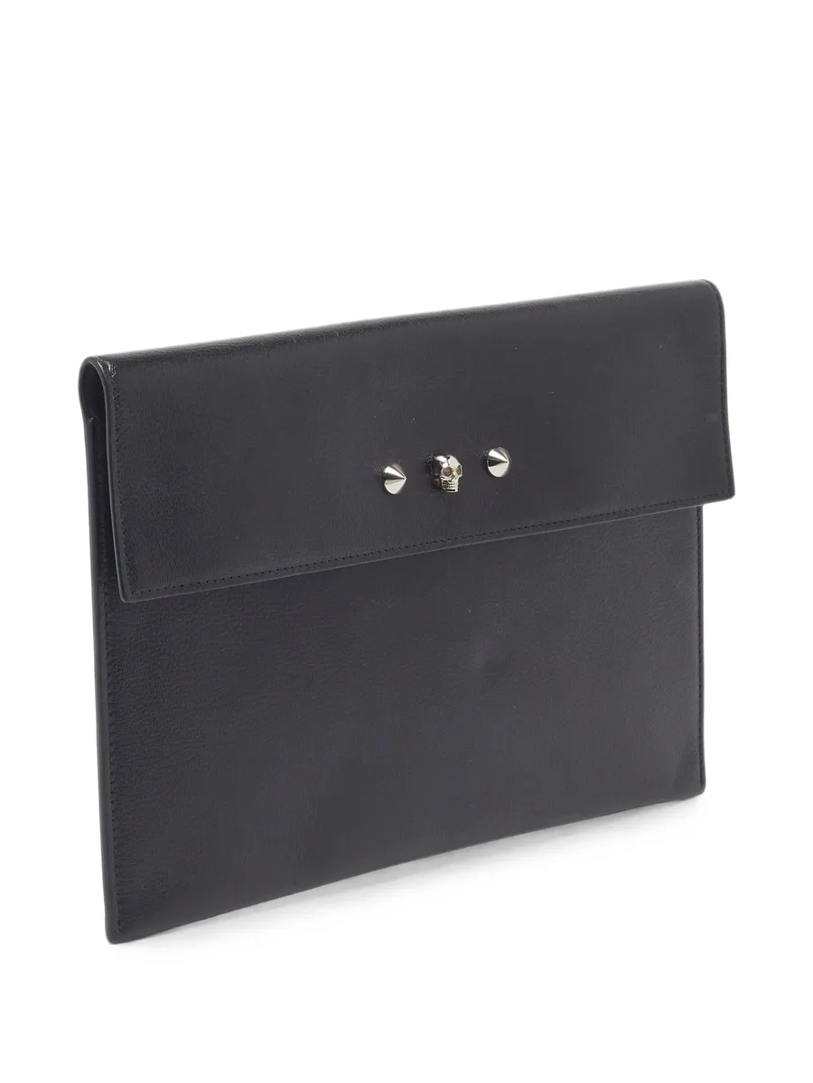 skull-motif leather clutch bag 3