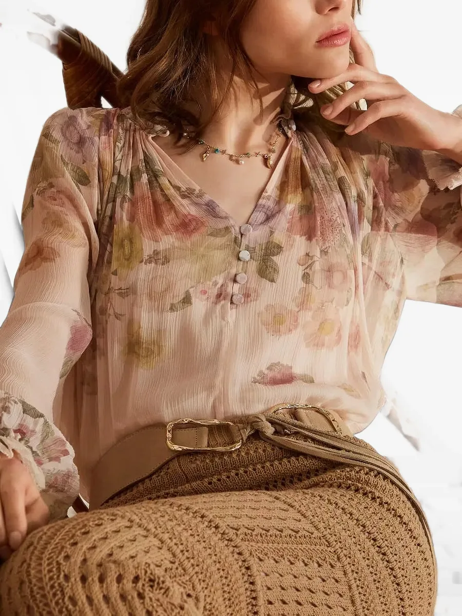 floral crépon blouse 4