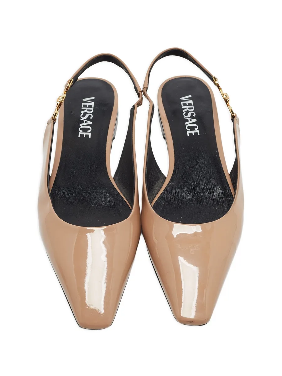 Medusa patent leather flat pumps 5