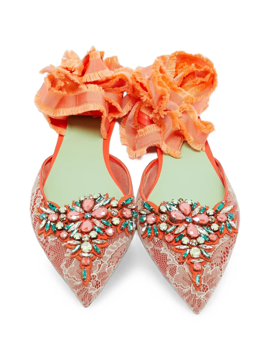lace crystal-embellished sandals 4