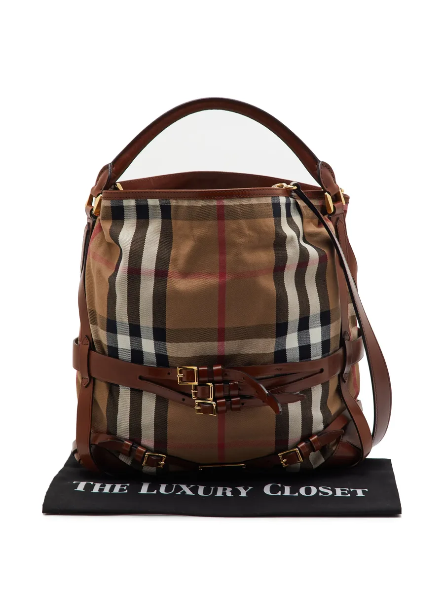 medium Bridle Gosford House Check tote bag 2
