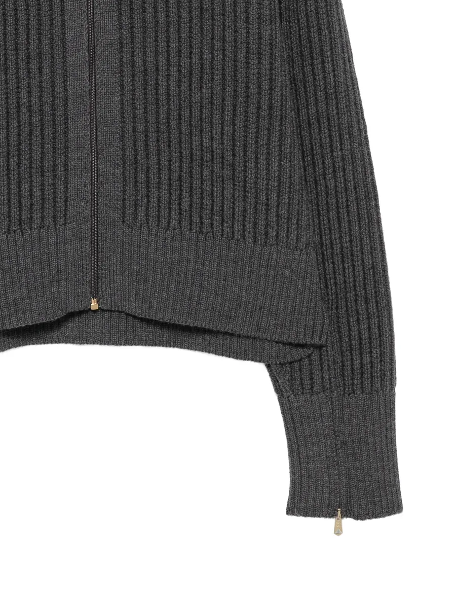 ribbed-knit zip-up sweater 3