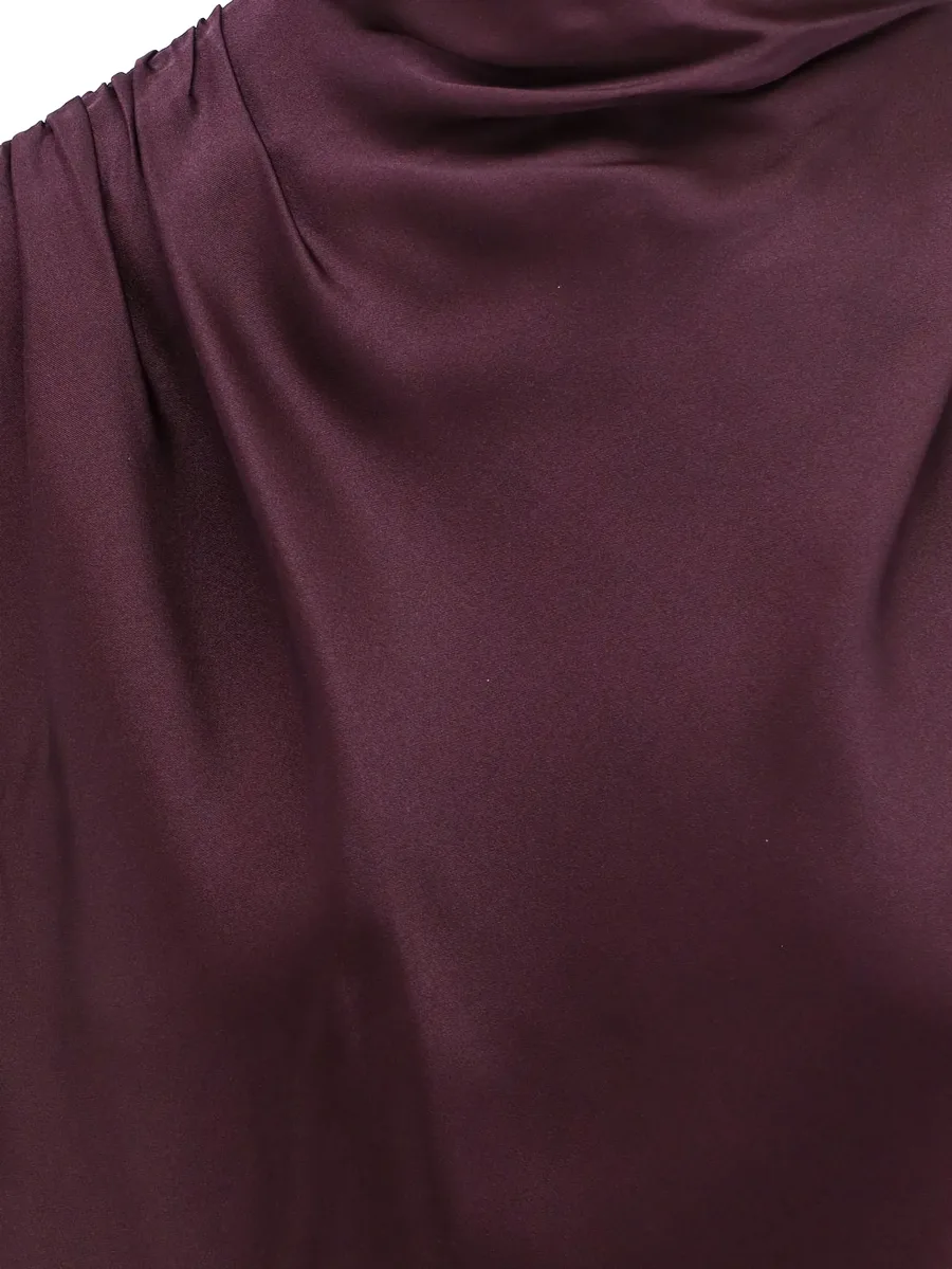 draped high-neck blouse 3