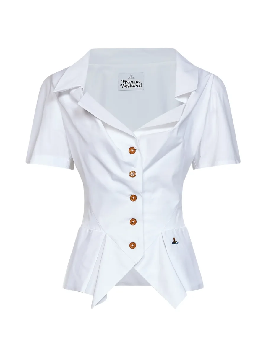 Monday peplum puff-sleeve top 1