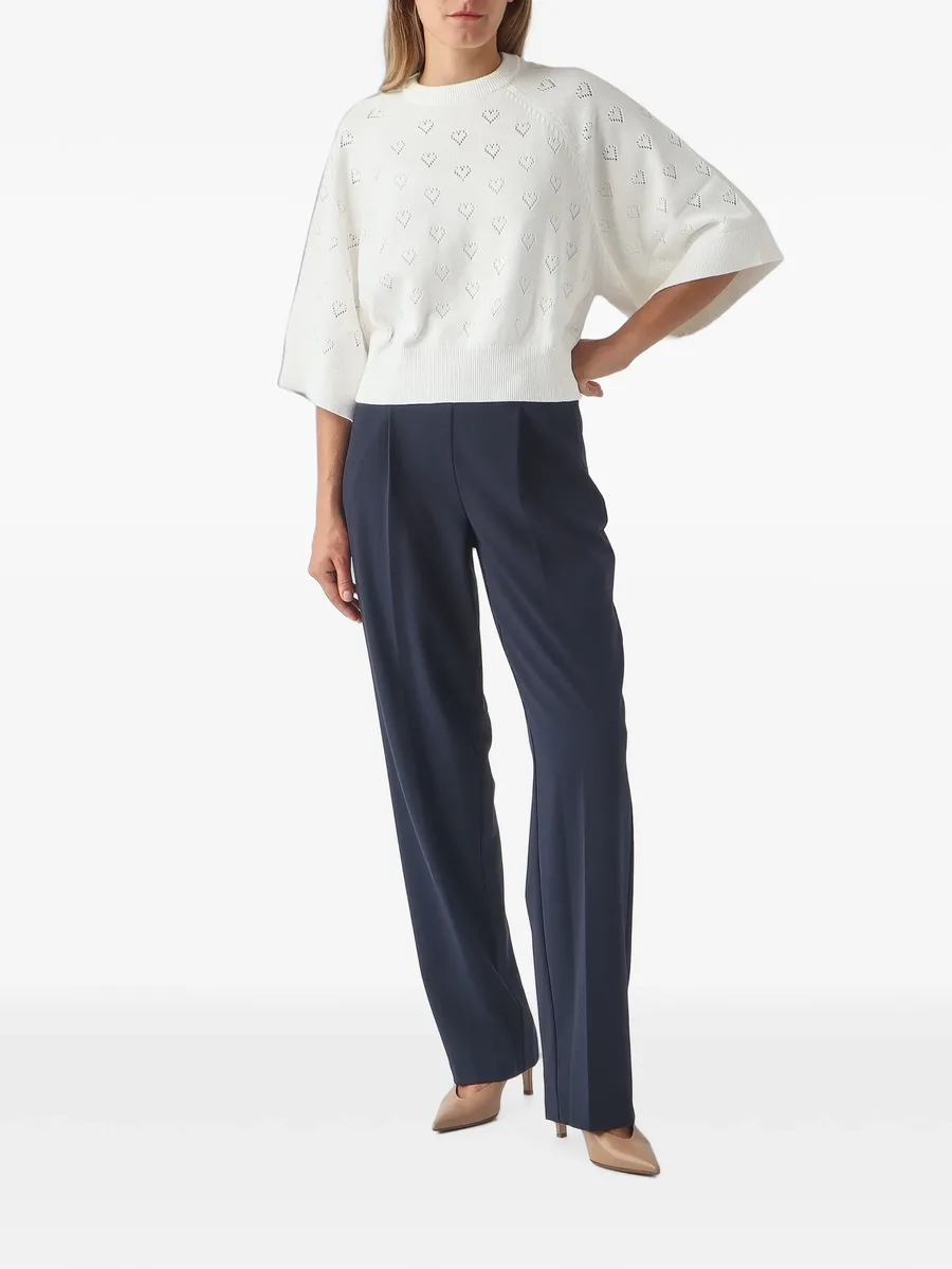 heart-pointelle raglan-sleeve knit 2
