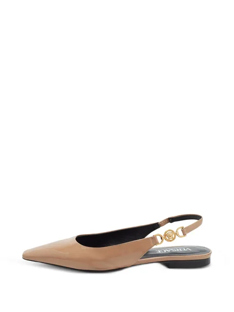 Medusa patent leather flat pumps