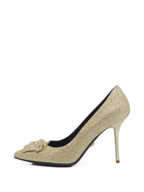 Icon Medusa glitter pumps