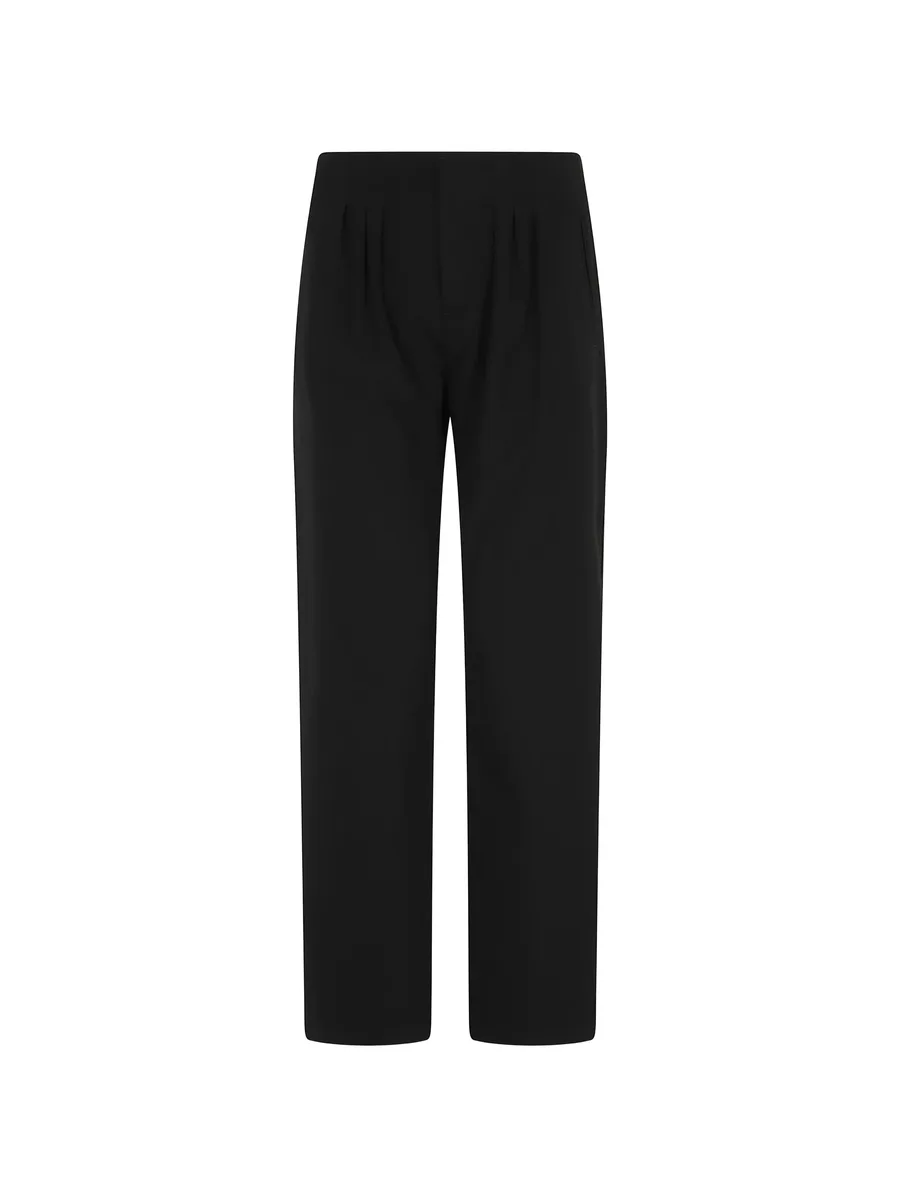 pleated straight-leg trousers 1