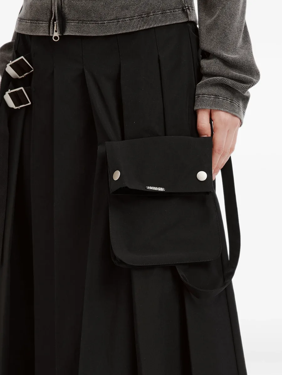 pleated buckle-detail palazzo pants 5