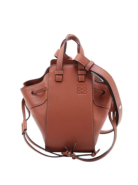 2010-2026 Mini Leather Drawstring Hammock Bag satchel