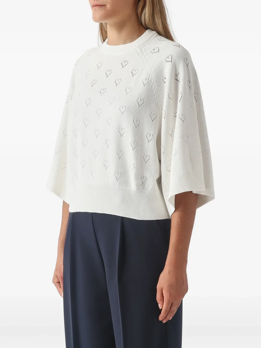 heart-pointelle raglan-sleeve knit 3