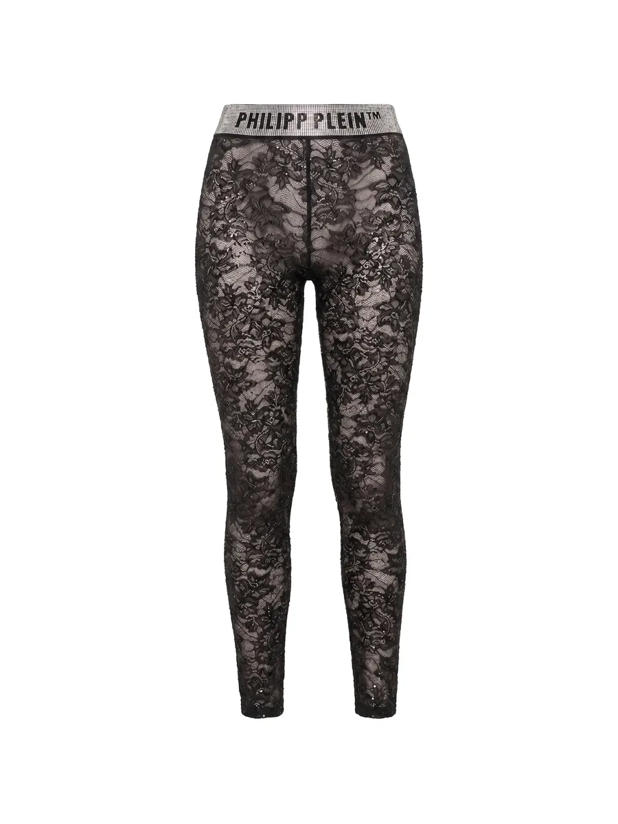 lace legging monogram strass 1