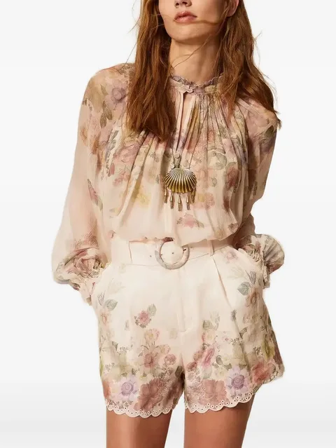 floral crépon blouse