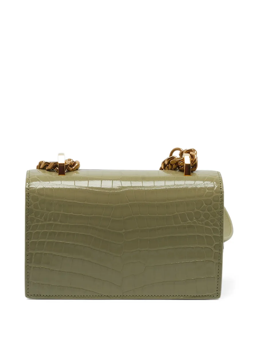 Skull Knuckle crocodile-embossed mini bag 2