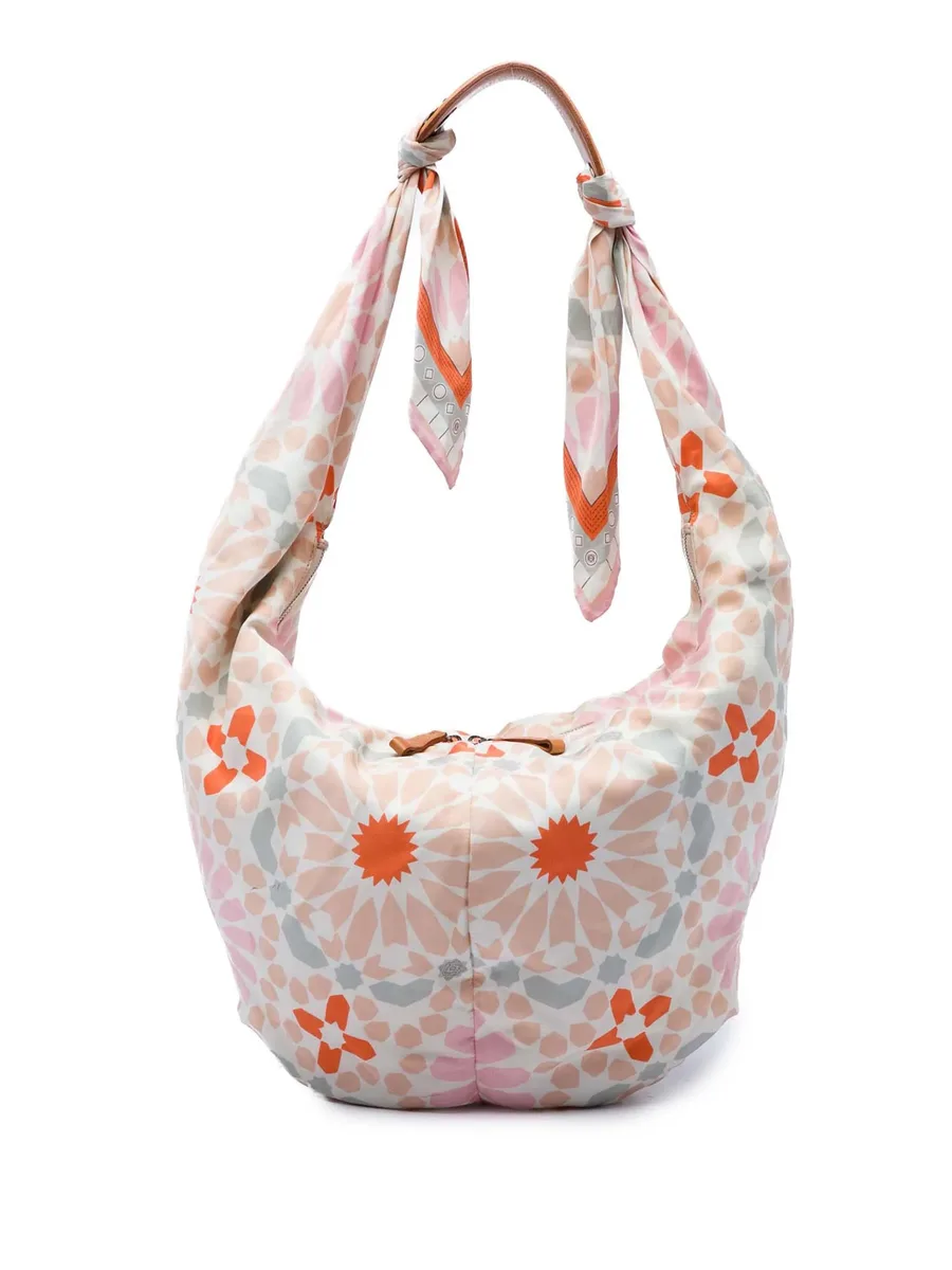 2006 Printed Silk Anagram Scarf hobo bag 1