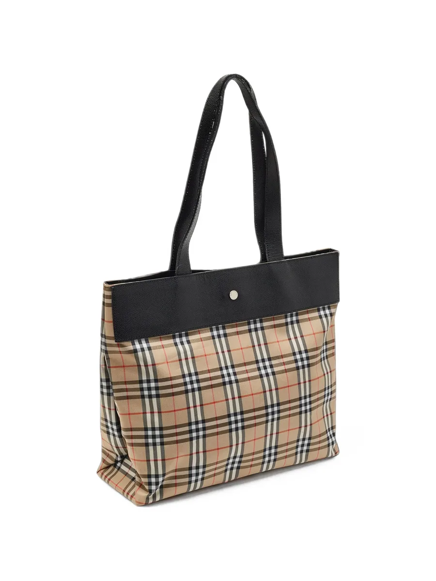 check pattern-print tote bag 2