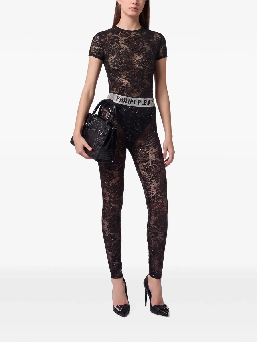 lace legging monogram strass 2
