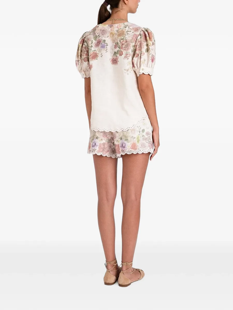 linen floral blouse with embroidery 3