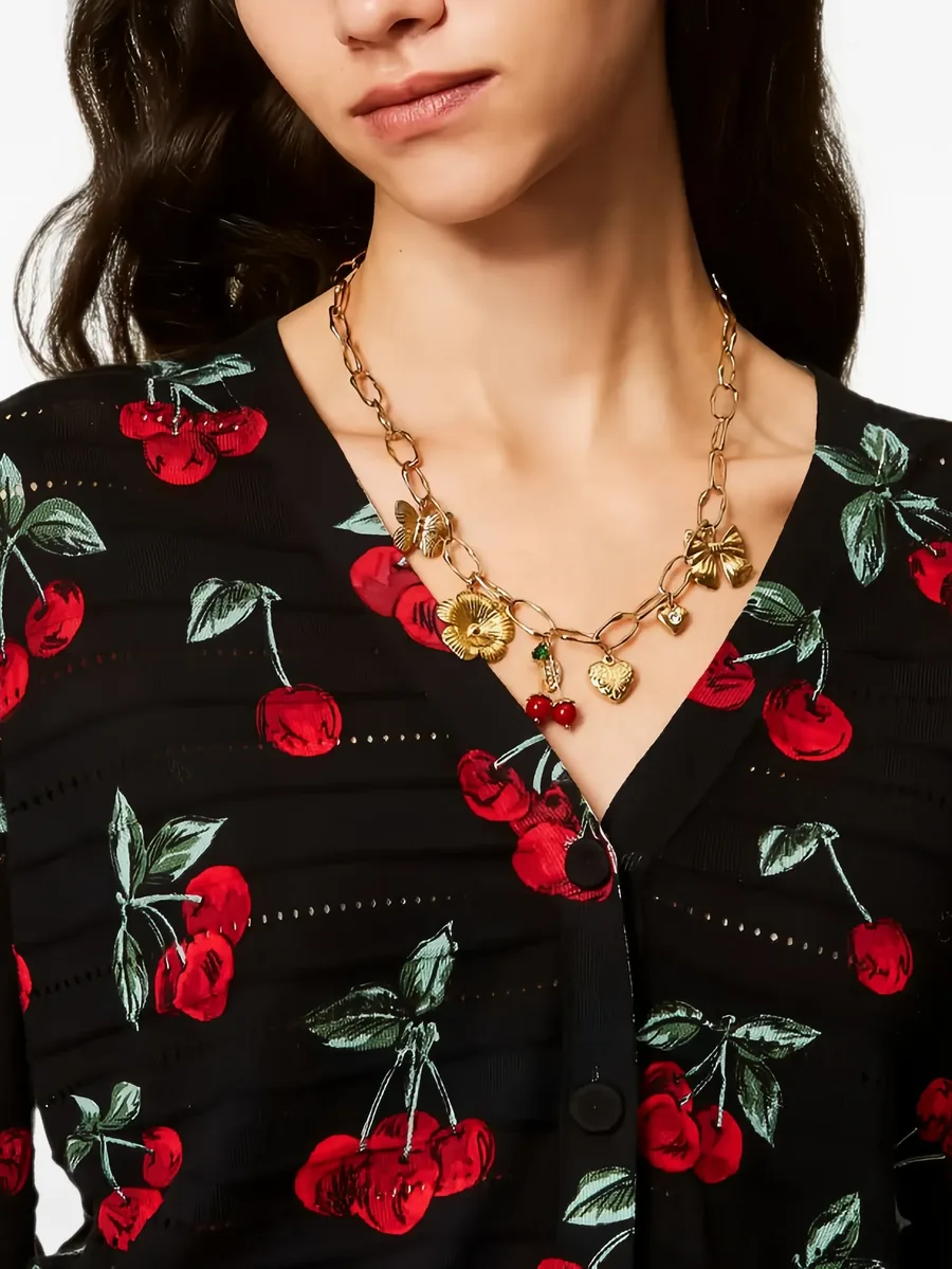 cherry-print cardigan 4