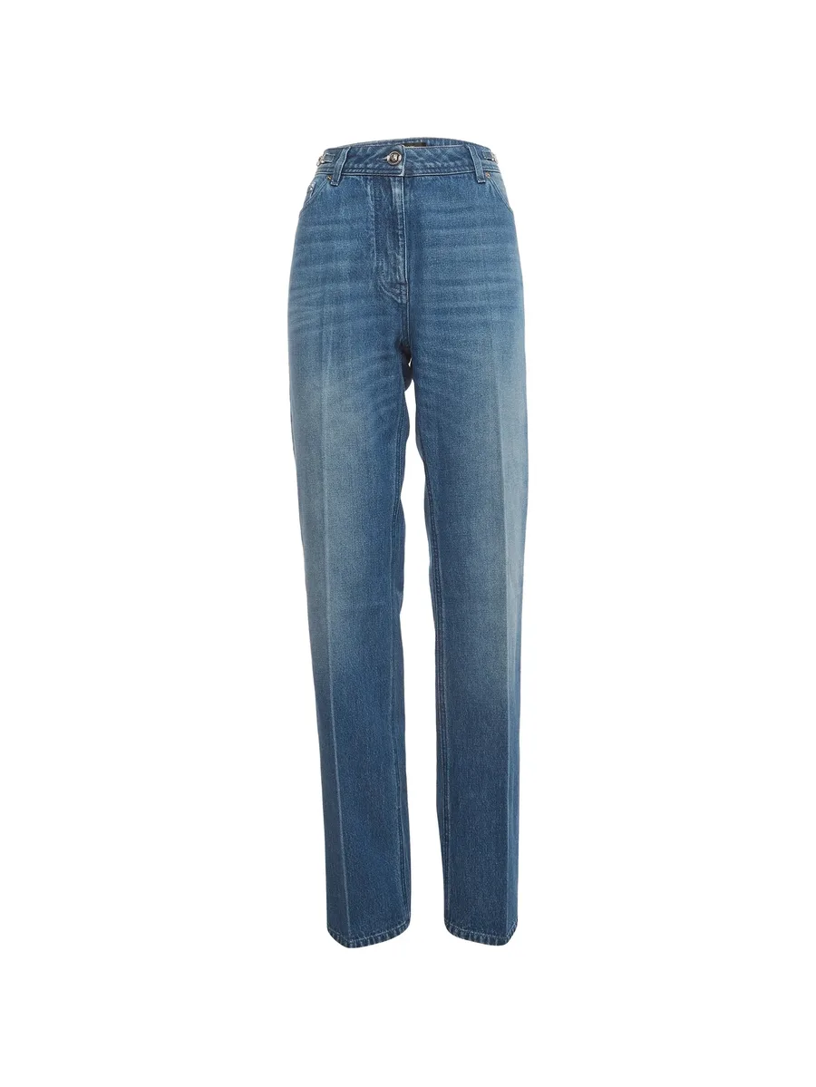 Medusa detail straight-leg jeans 1