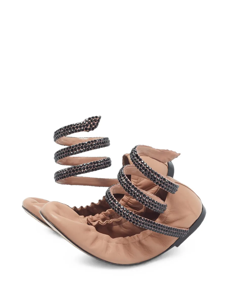 Cleo ankle-wrap ballet flats 3