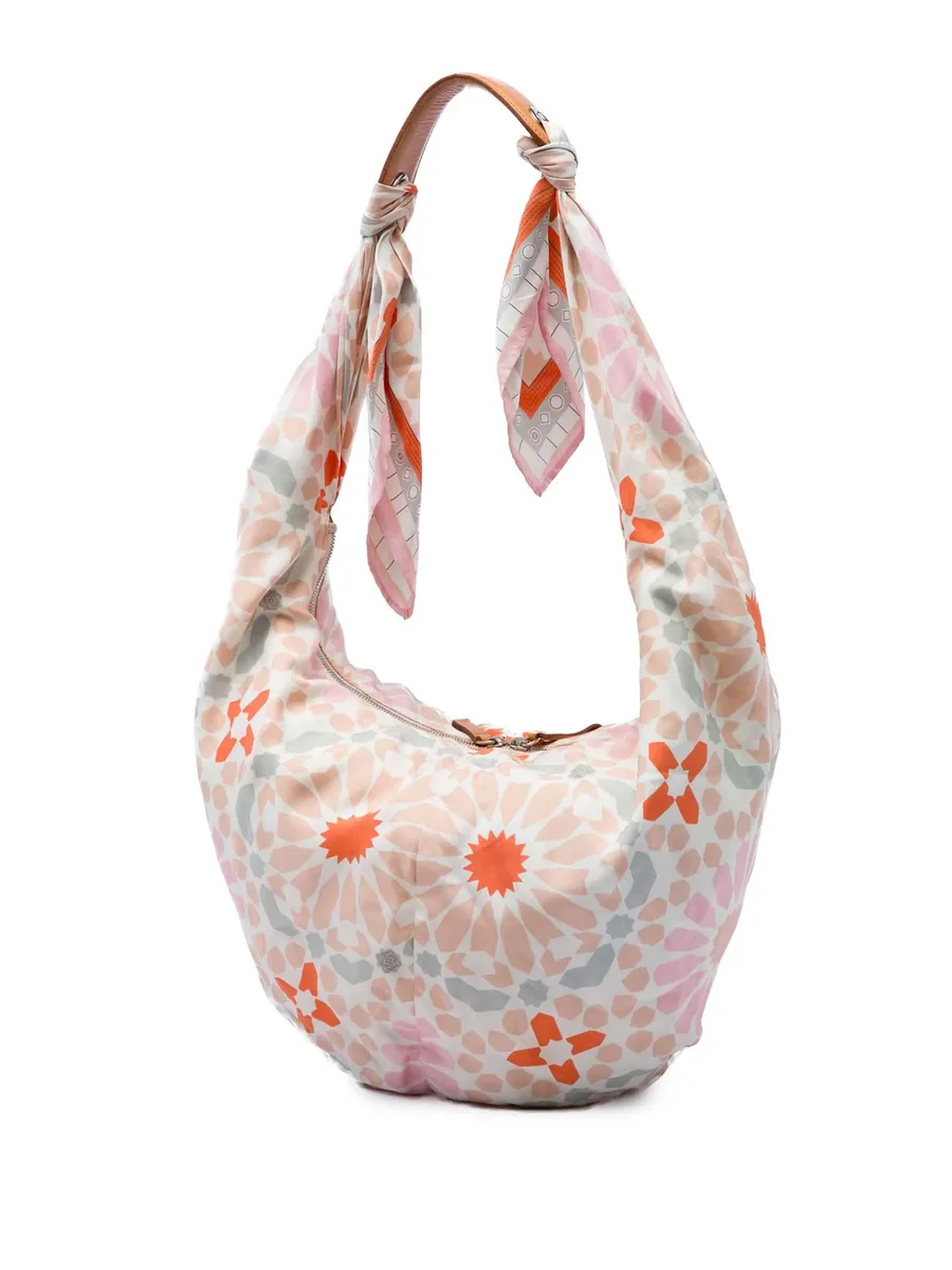 2006 Printed Silk Anagram Scarf hobo bag 3