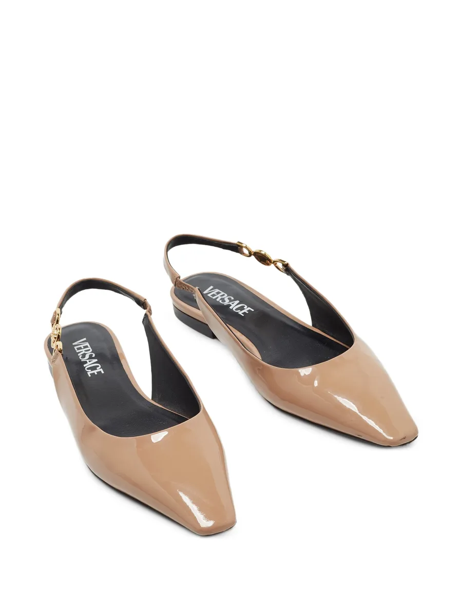 Medusa patent leather flat pumps 3