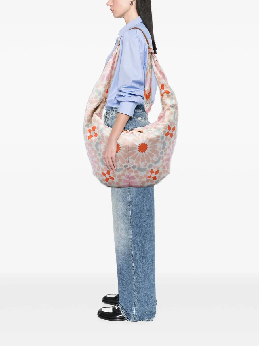 2006 Printed Silk Anagram Scarf hobo bag 2