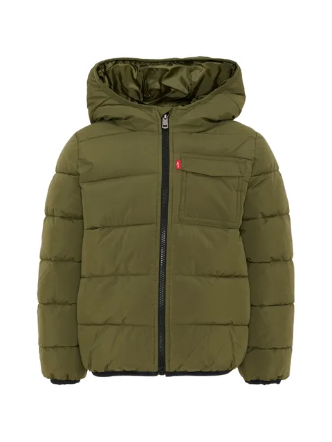 quilted hooded jacket