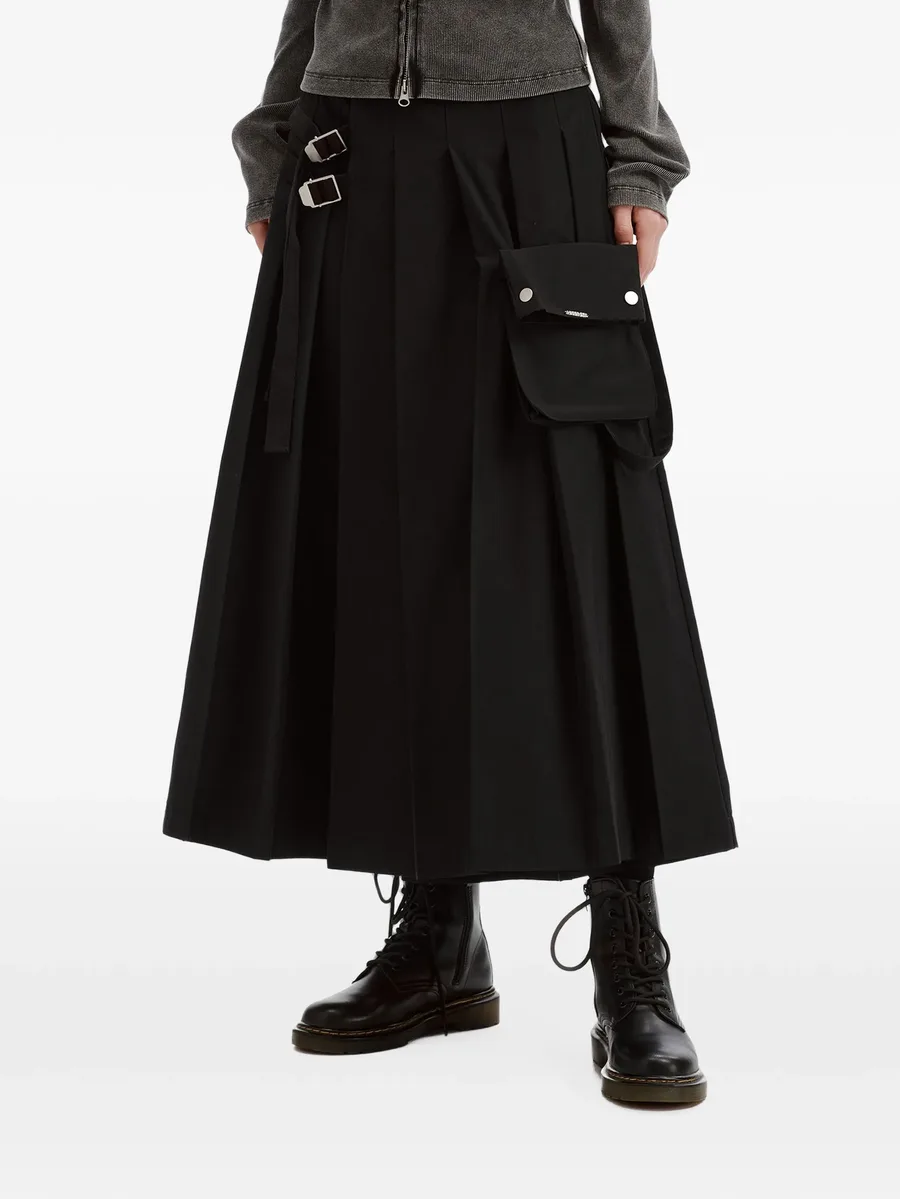pleated buckle-detail palazzo pants 3