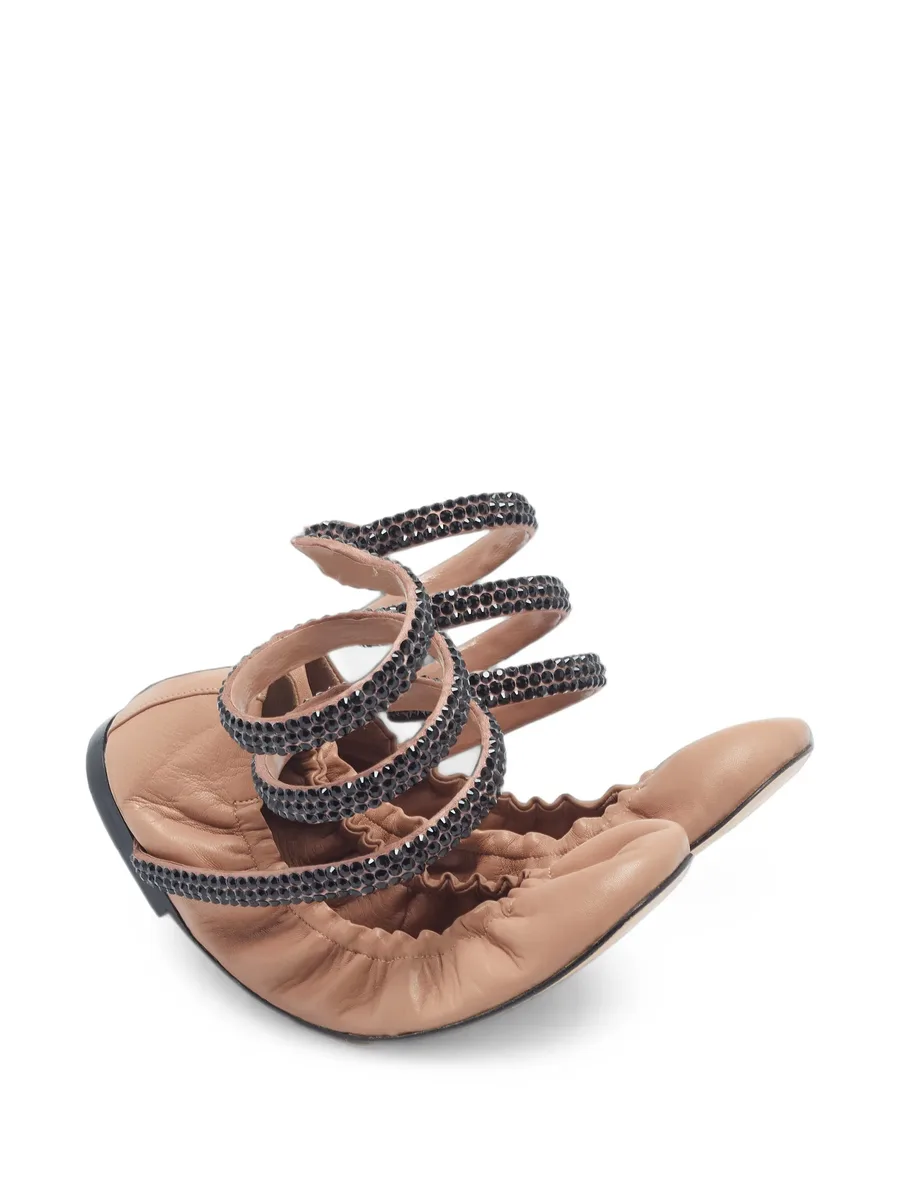 Cleo ankle-wrap ballet flats 5