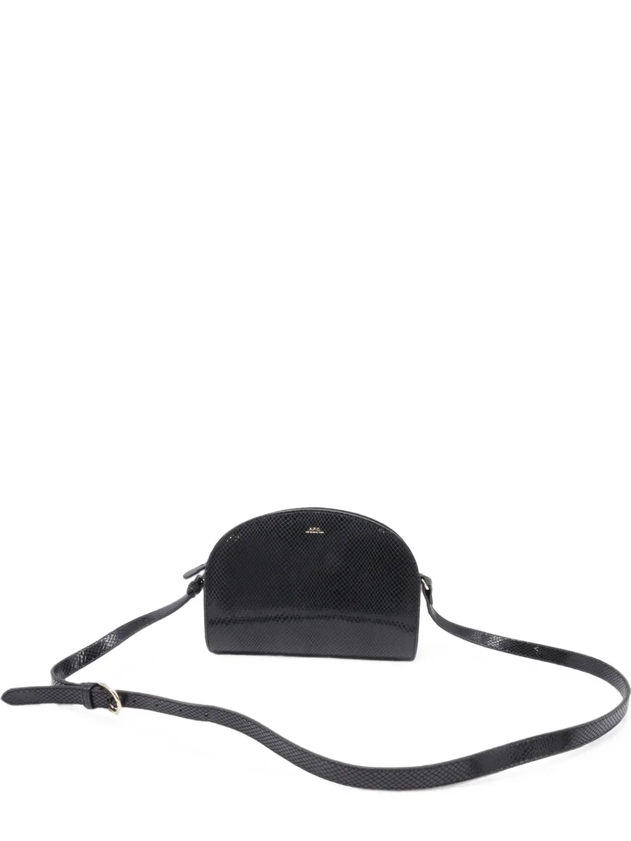 Demi-Lune snake-embossed crossbody bag 1