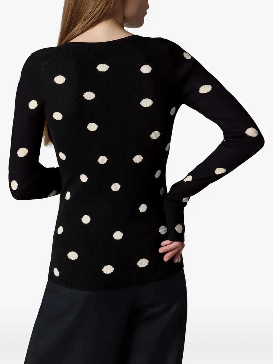 merino wool polka dot henley top 5