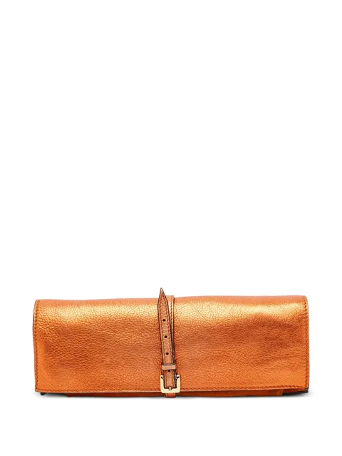 buckle fold-over clutch bag