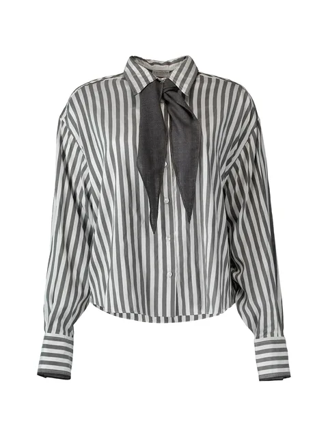 wide-stripe relaxed shirt