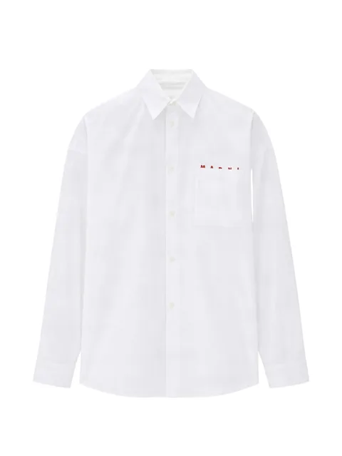 logo-embroidered chest-pocket shirt