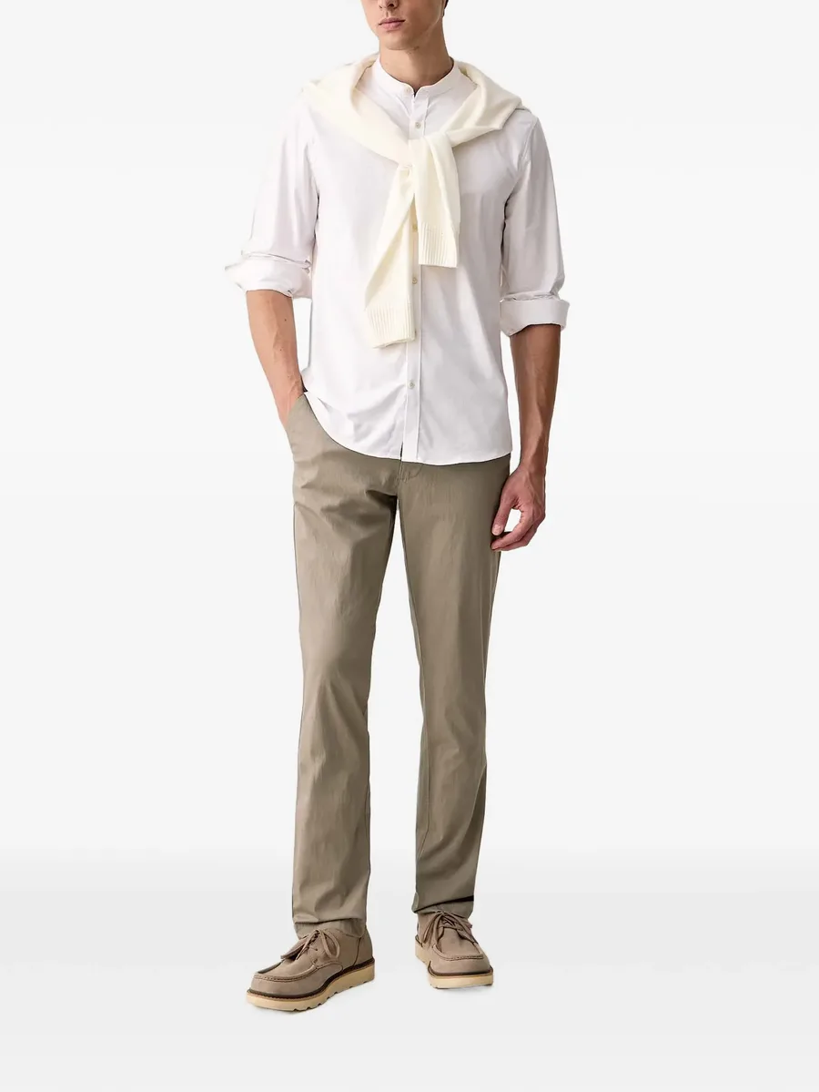 cotton-blend chino trousers with a slim fit 2